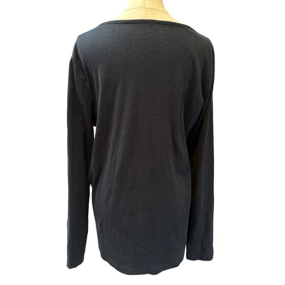 Women’s Duluth Long Sleeved Navy blue cotton V-Neck Shirt Sz XXL - Picture 3 of 3